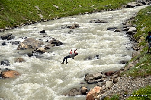 River Tirthan flowing near Tirthan Midpoint Homestay in Tirthan Valley